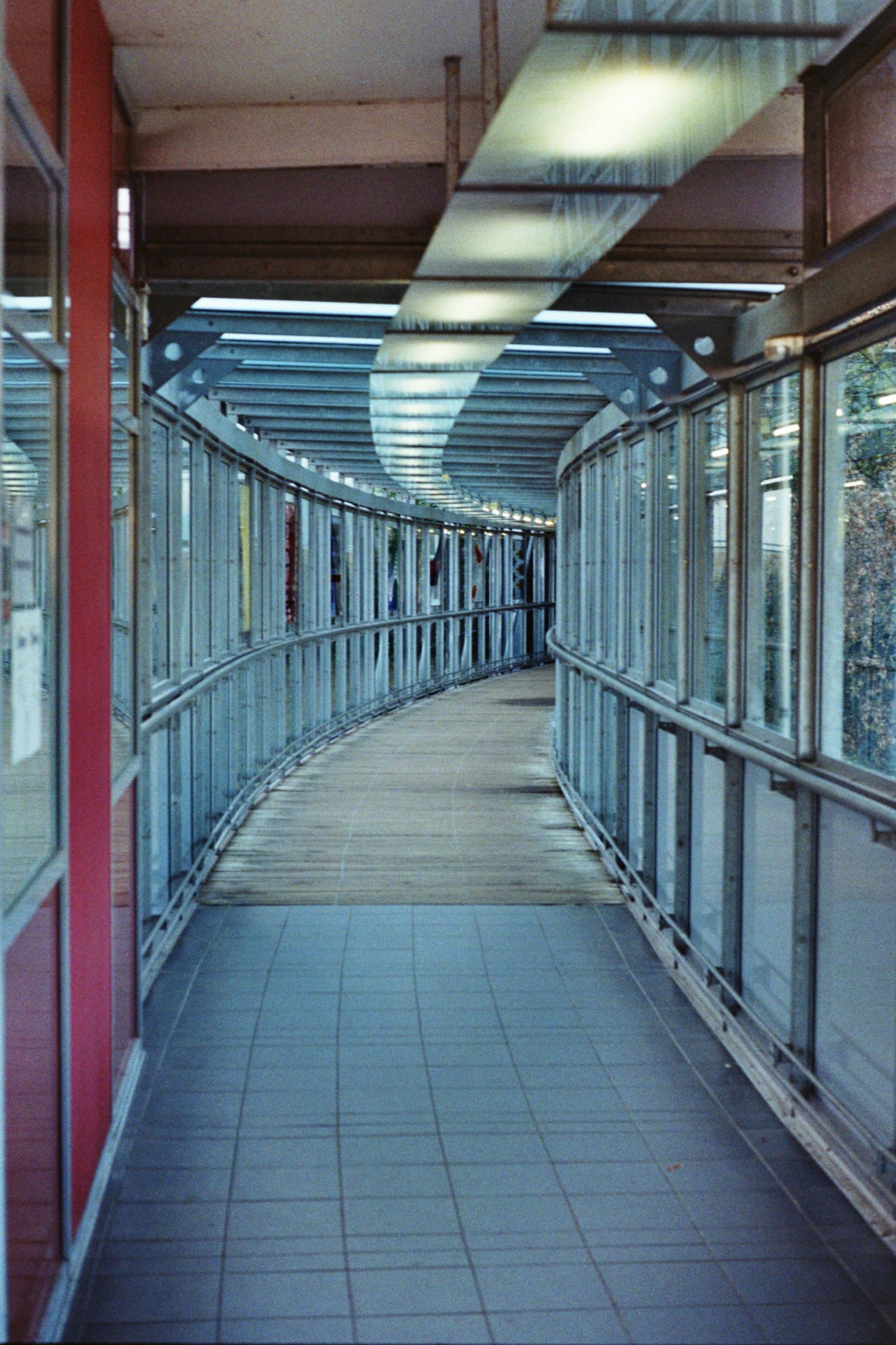 An image showcasing a curved hallway